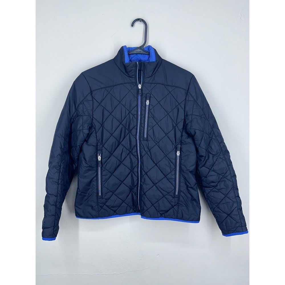 Lands End Jacket Womens XS Petite Black Quilted Primaloft Insulated Lightweight